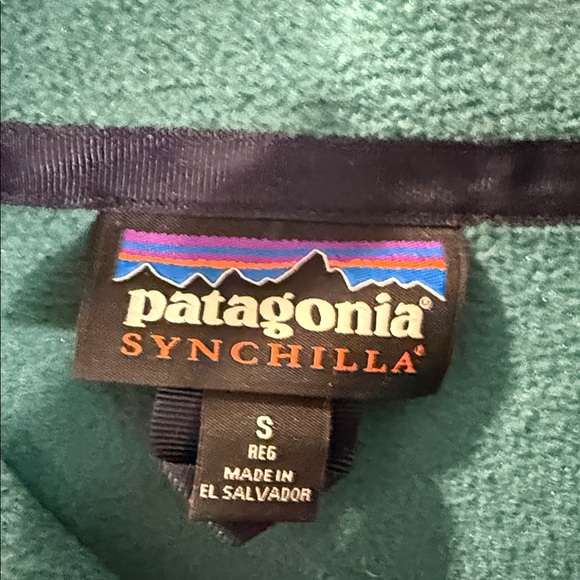 Synchilla Snap T Fleece Full Zip green purple pink  Jacket Retro small - Picture 2 of 5